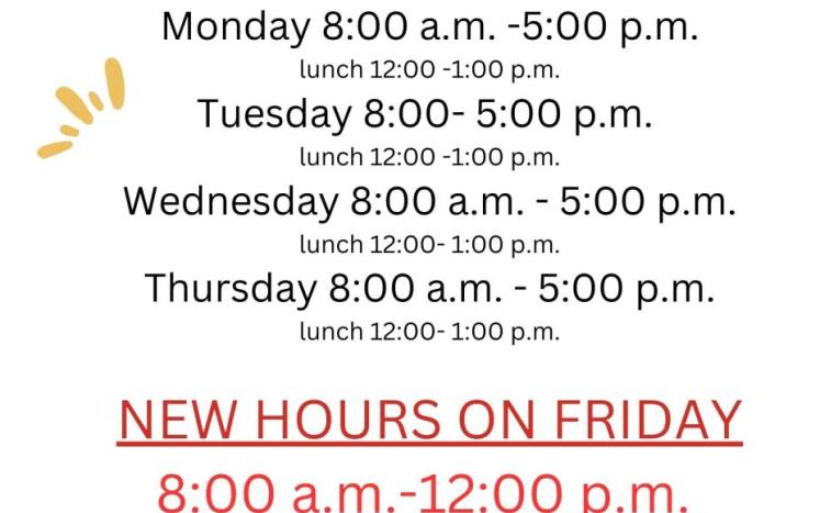 NEW OFFICE HOURS